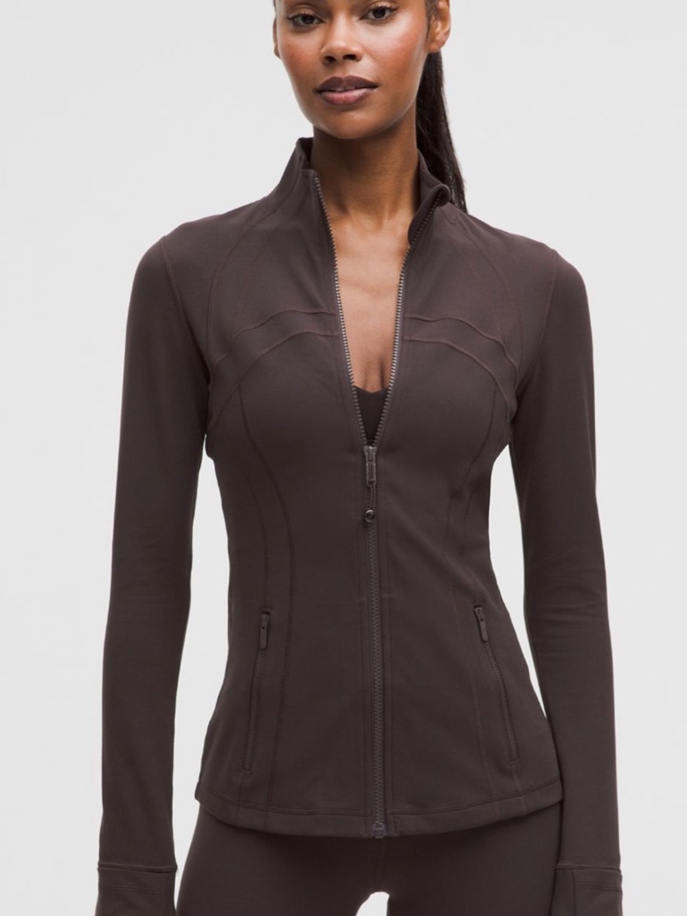 NWT Lululemon Brown Sequoia Define Jacket Nulu Full-Zip Hip Length Size 12 - Picture 7 of 8